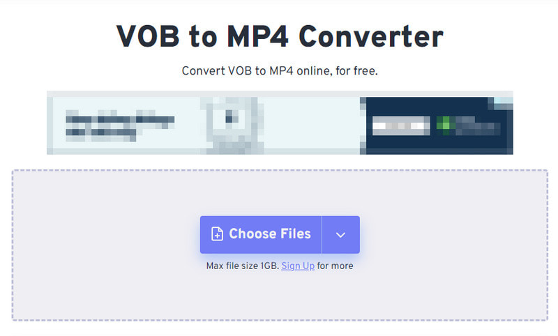 FreeConvert Escolha arquivos Converter VOB para MP4