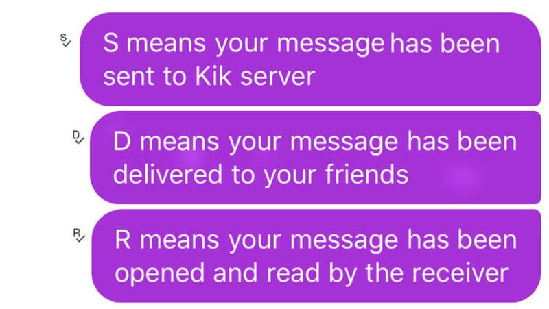 Estado das Mensagens do Kik