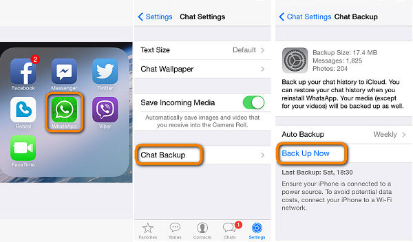 Transfira o WhatsApp para o novo iPhone com o WhatsApp iCloud