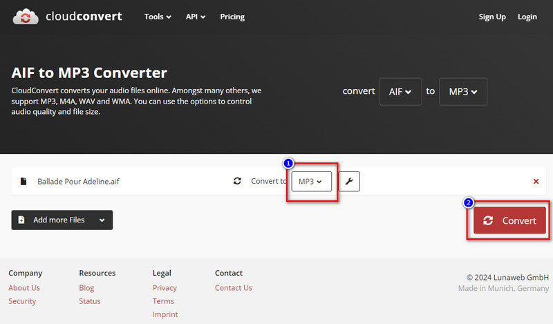 CloudConvert Converter para MP3