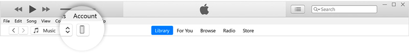 Abra o iTunes, clique no ícone do iPhone