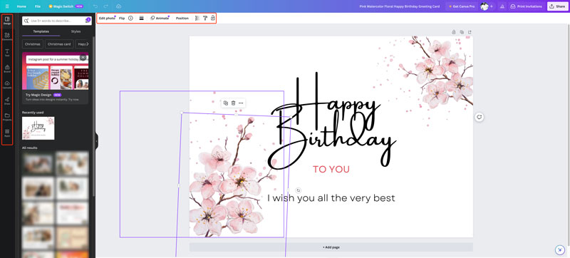 Use o Canva para criar cartões de aniversário digitais online gratuitamente