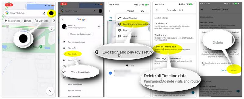 Atividade de exclusão em massa de mapas