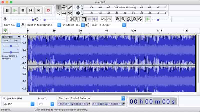 Adicionar arquivo ao Audacity