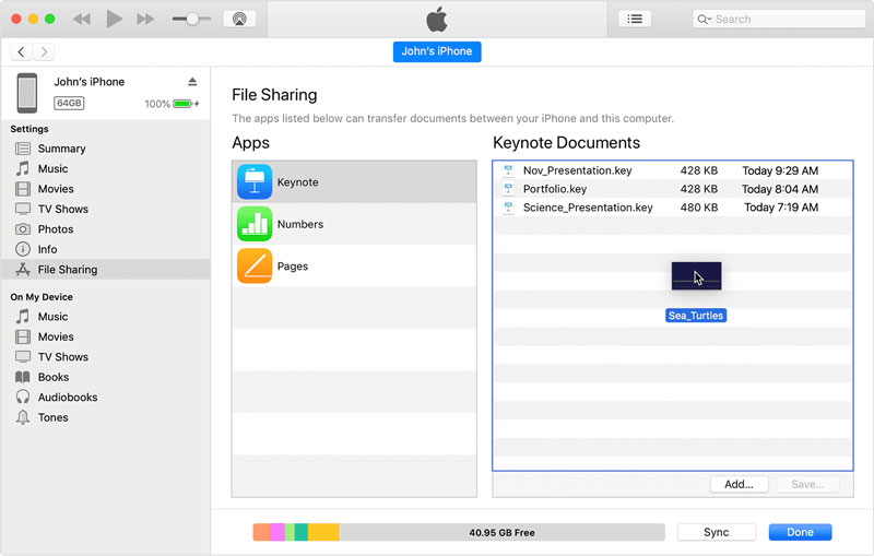 Itunes File Sharing Add Documents From Pc To Iphone