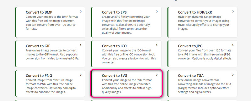 Converter para opção SVG