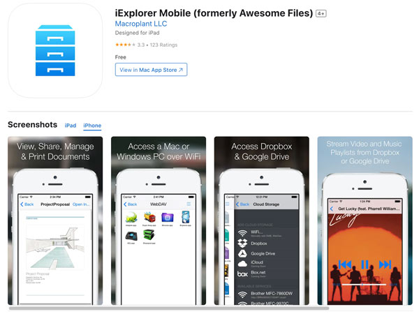 Aplicativo visualizador de backup para iPhone iExplorer Mobile