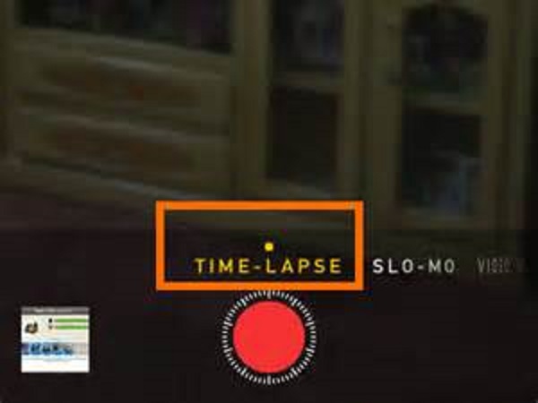 Comece a gravar o vídeo com lapso de tempo