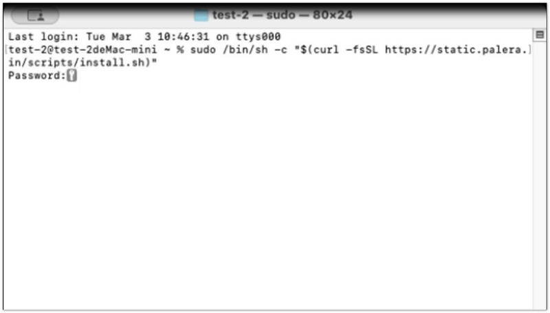 Digite a linha de comando para fazer o download no terminal.