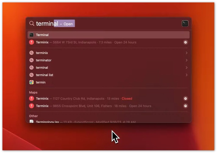 Abra o Terminal no Mac