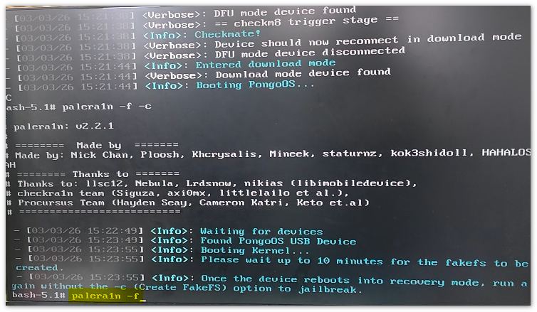 Pressione Command (sem C) para executar novamente.