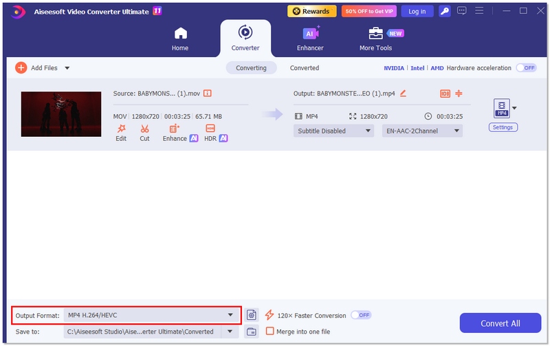 Escolha um formato de saída