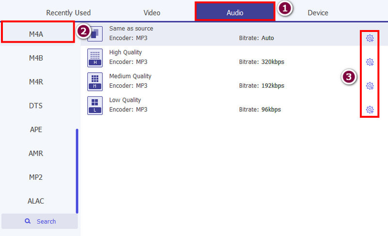 Perfil personalizado do formato Aiseesoft Video Converter
