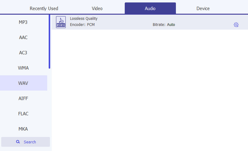 Taxa de amostragem de codec de configurações de formato Aiseesoft