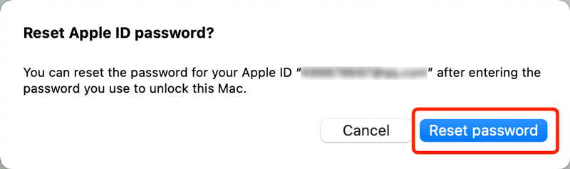 Redefinir a senha do ID Apple no Mac