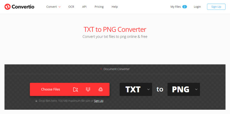 Converter TXT para PNG