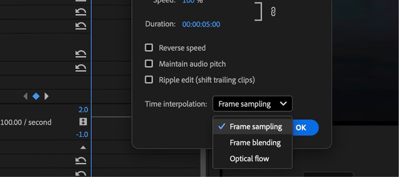 Métodos de interpolação de tempo no Premiere Pro 3