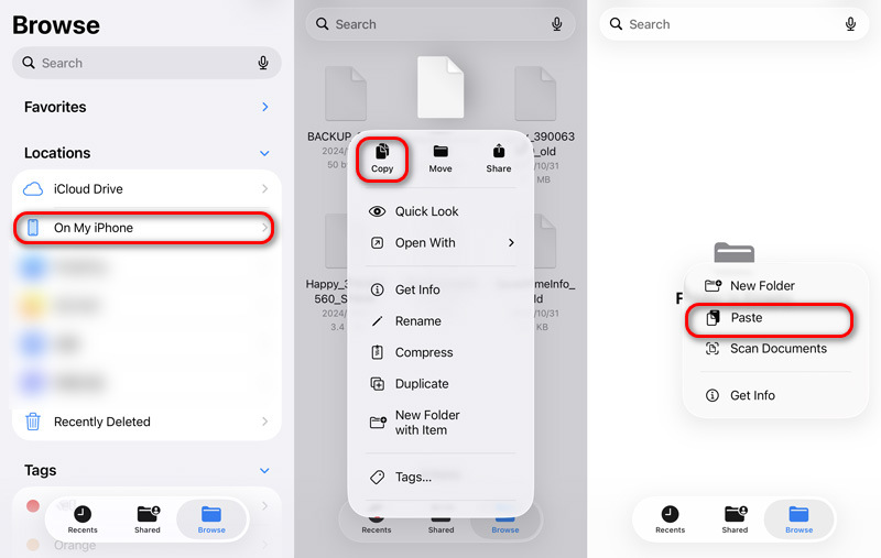 Salvar arquivo no iCloud