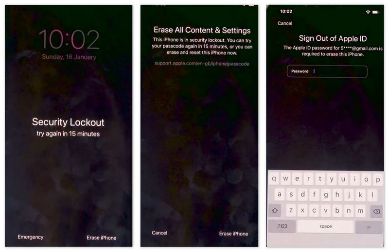 Apagar bloqueio de segurança