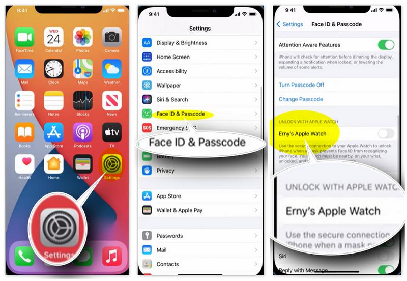 Desbloqueie o iPhone com Apple Watch
