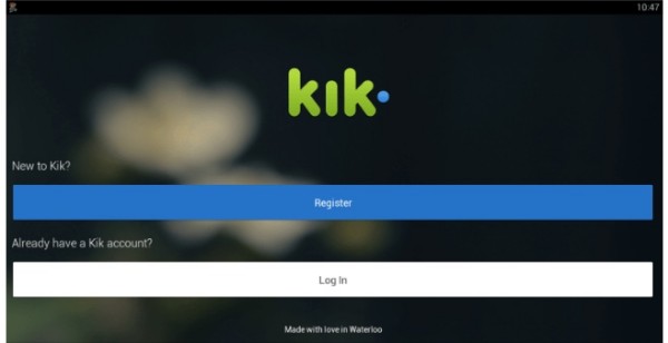 Entrar no Kik