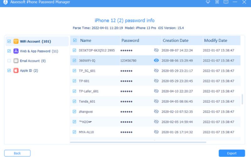 Select Account To View Pass