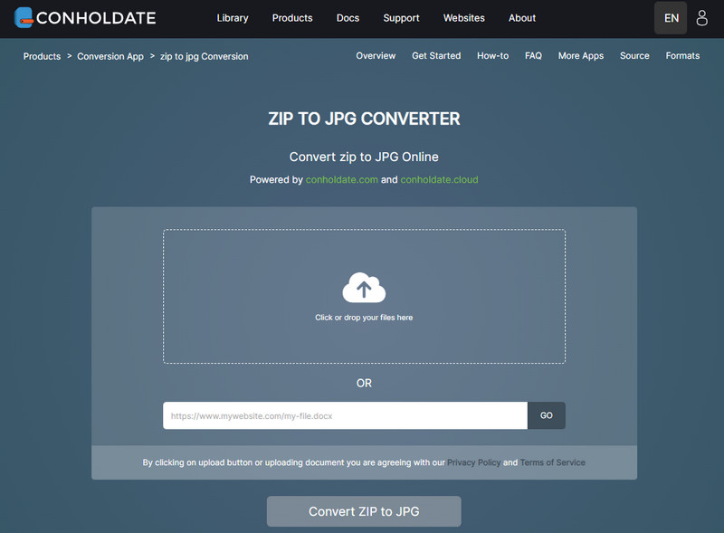 Conholdate ZIP para JPG Converter