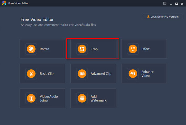 Interface do editor de vídeo gratuito
