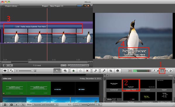 Adicionar legendas no iMovie 11/9/8