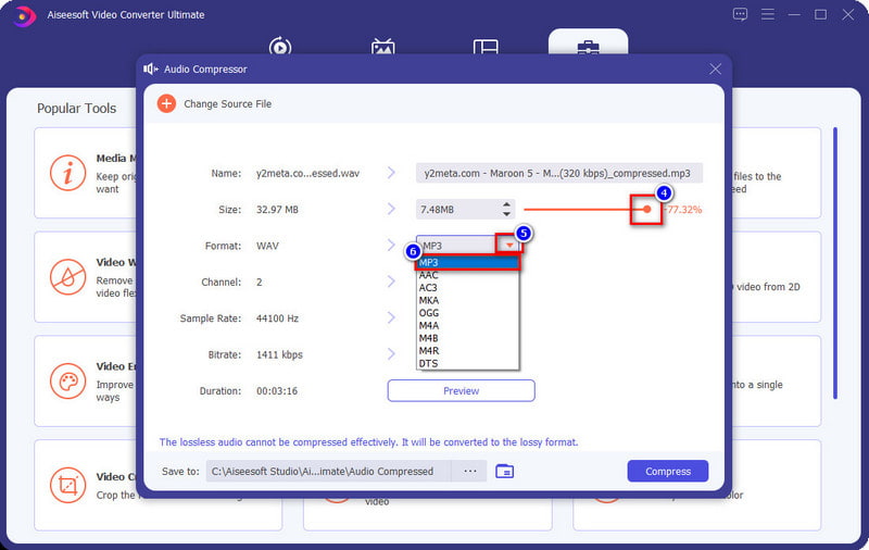 Comprimir e converter