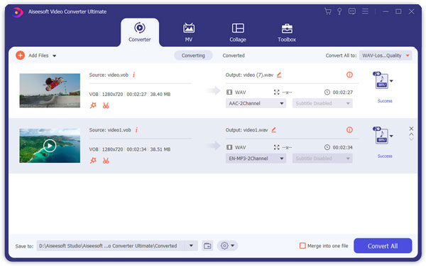 Converter VOB para WAV