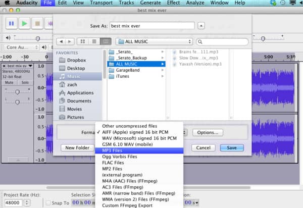 Converter WMA para MP3 Audacity