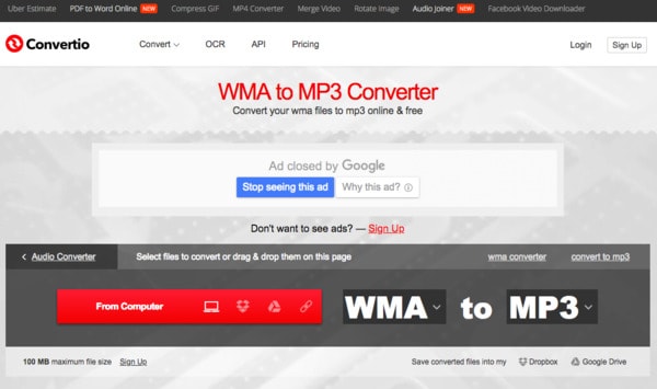 Conversão WMA para MP3 Online