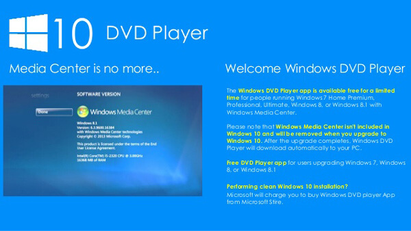 Aplicativo do Windows DVD Player no Windows 10
