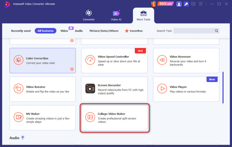 Selecione o Criador de Vídeos de Colagem