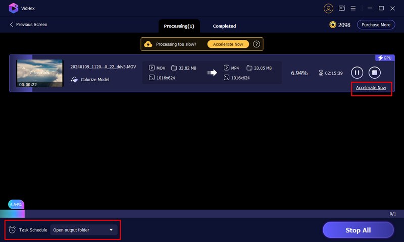 Acelere e configure o cronograma de tarefas