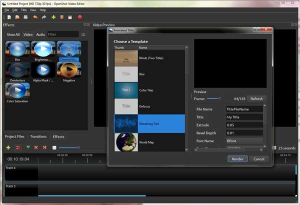 Editor de vídeo openshot gratuito