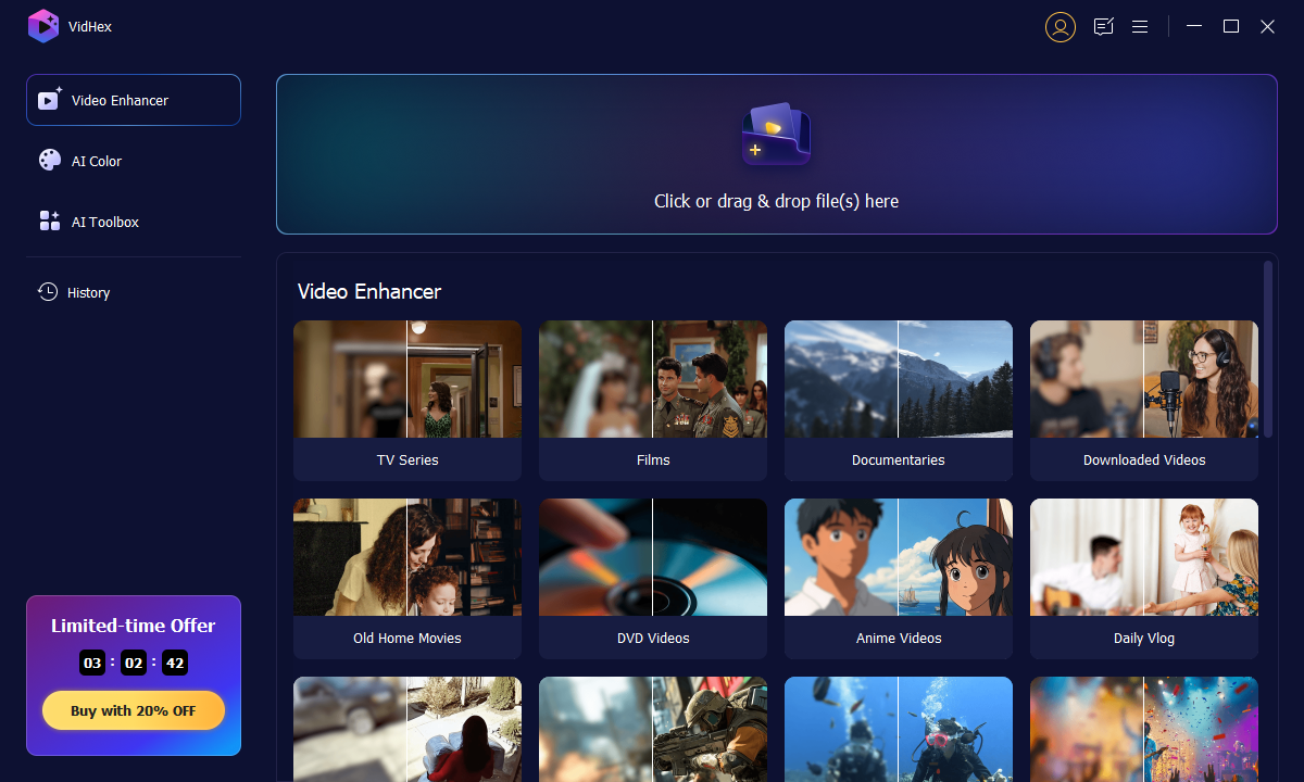 VidHex Adicionar arquivo