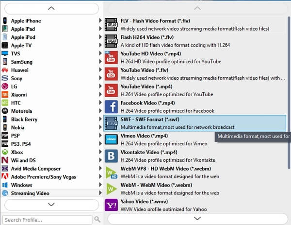 Converter vídeo para SWF