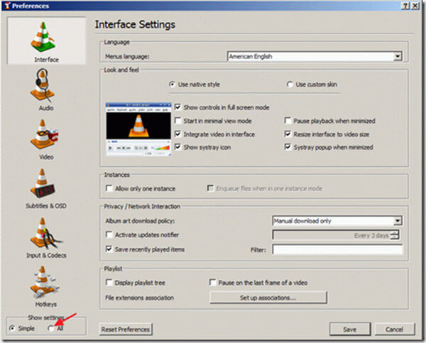 VLC Girar Vídeo Todos