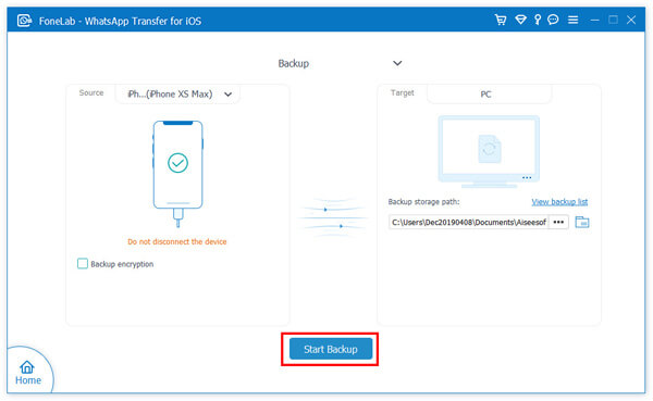 Faça backup do WhatsApp do iPhone para o computador