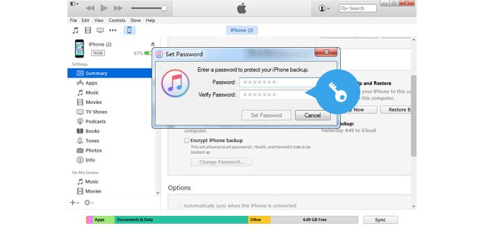 Recuperar e redefinir a senha de backup do iPhone