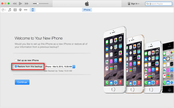 Restaurar mensagens de texto do iPhone do iTunes